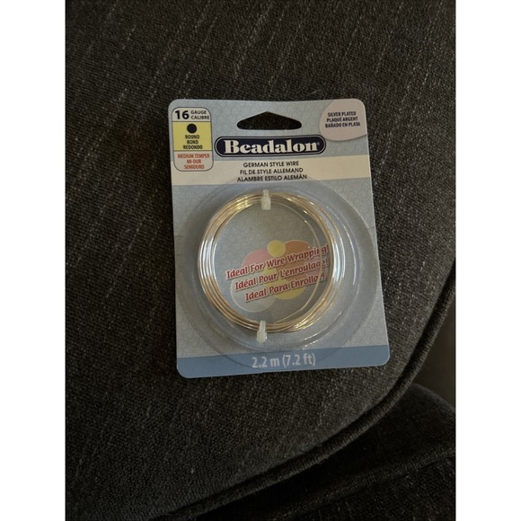 Beadalon Other - Beadalon® German Style Wire, Round/Silver Plated, 16 Gauge 2.2 Meters (7.2ft)